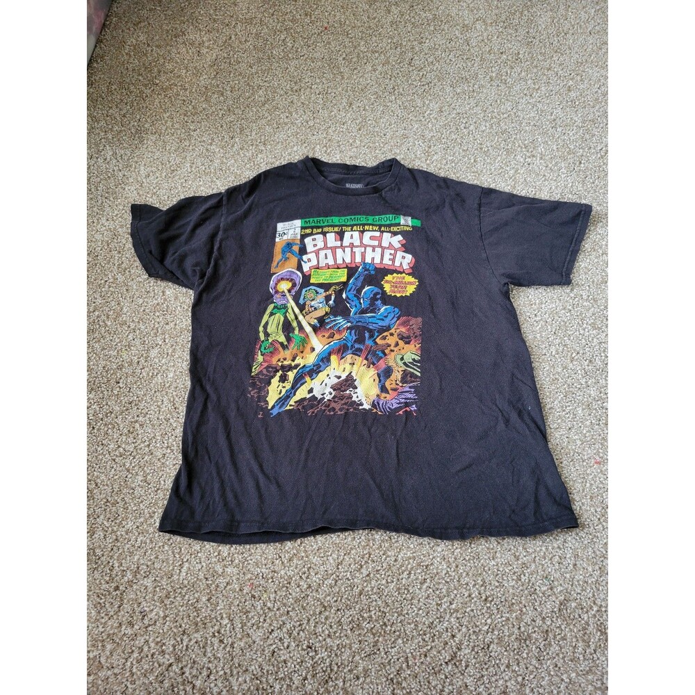 Marvel Mens Extra Large Black Panther Comic Book Graphic 2nd Issue Shirt - Picture 3 of 12